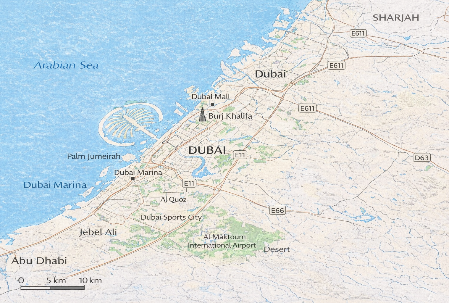 Dubai Map